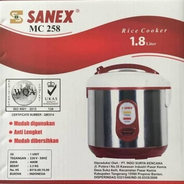 Rice Cooker MC-258 Sanex