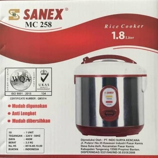 [Stora:00952] Rice Cooker MC-258 Sanex
